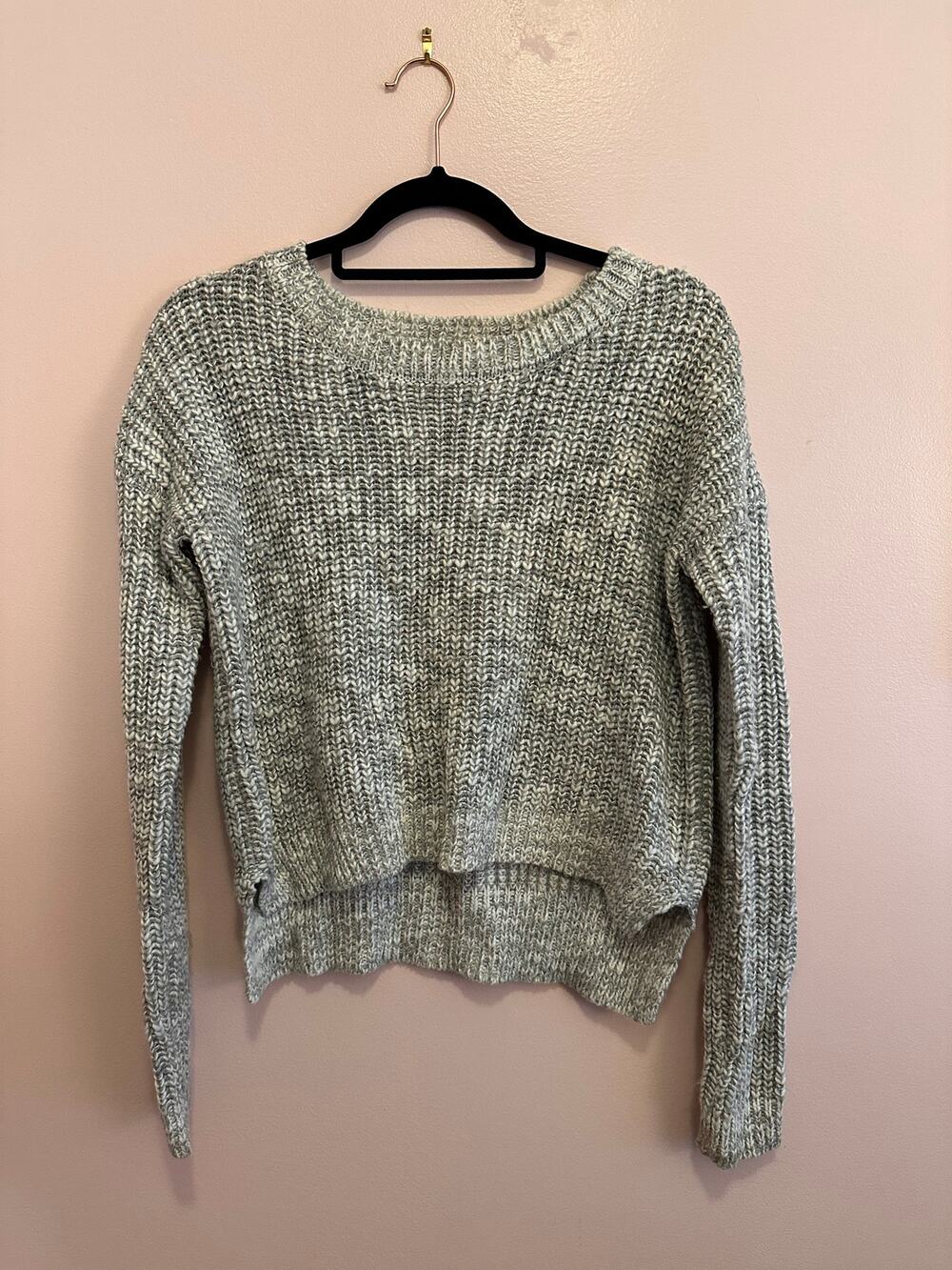 Forever 21 Gray Chunky Knit Long Sleeve Pullover Sweater Small